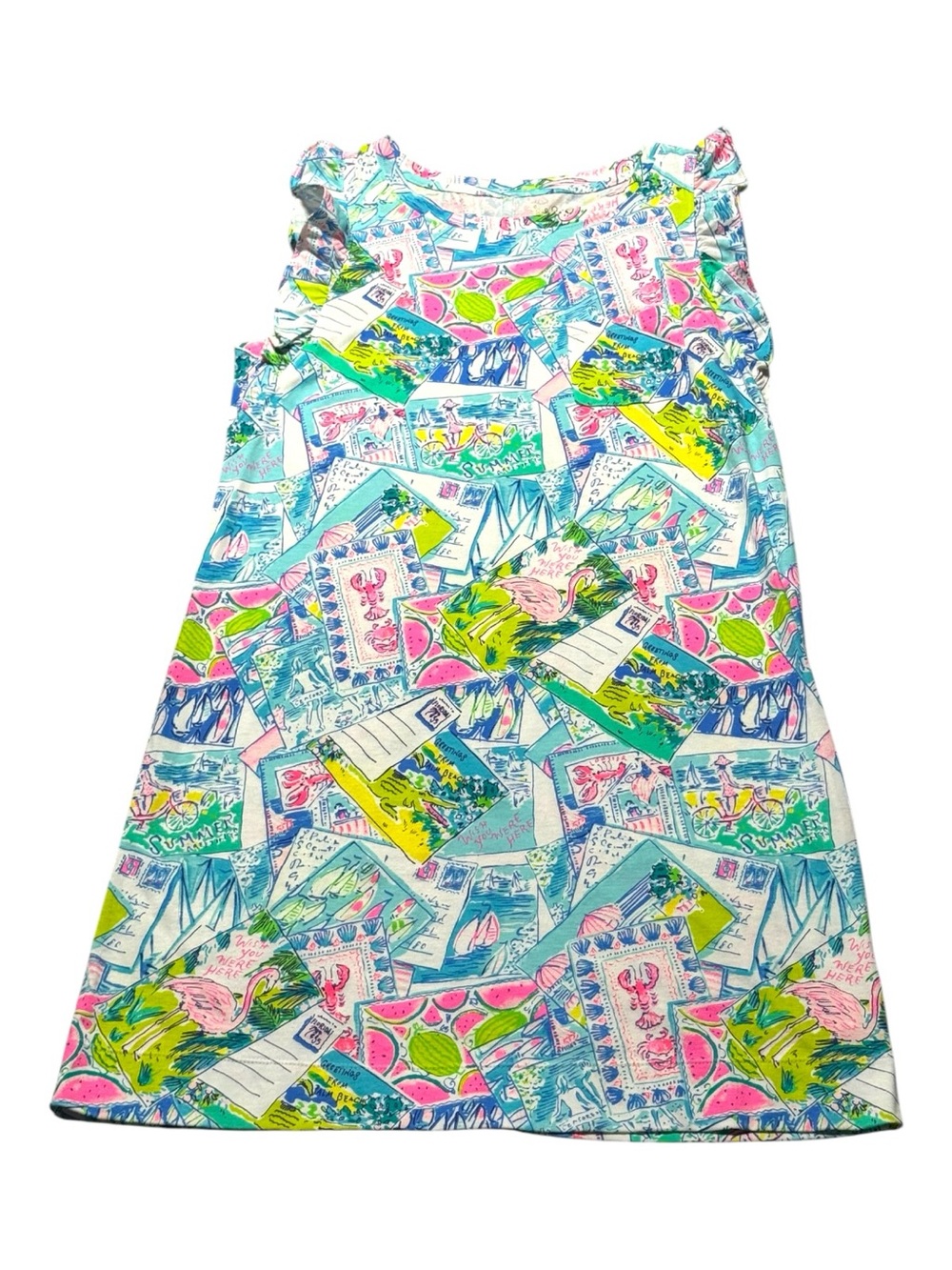 Lilly Pulitzer Women’s Small "Wish You Were Here" print Laina shift dress